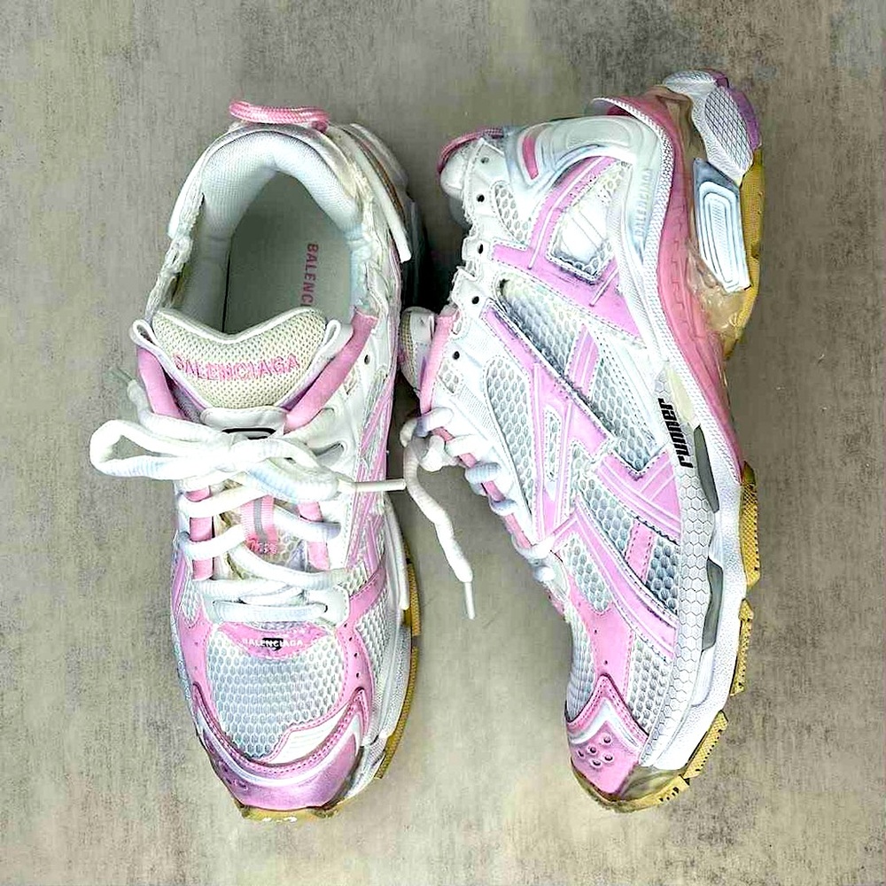 Balenciaga Wmns Runner Sneaker 'White Pink' sz 42🔥 - Picture 2 of 5
